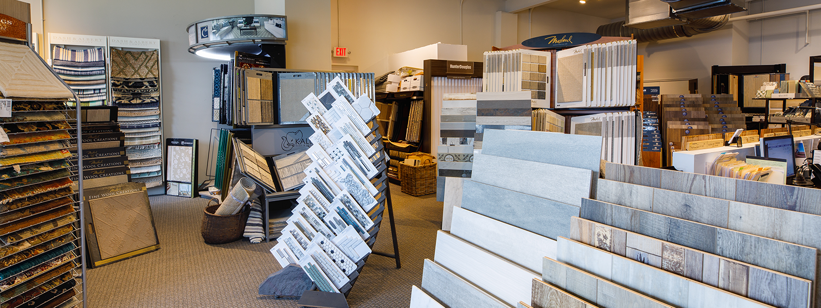 Interior shot of Bountiful Flooring retail store in Easton, Maryland